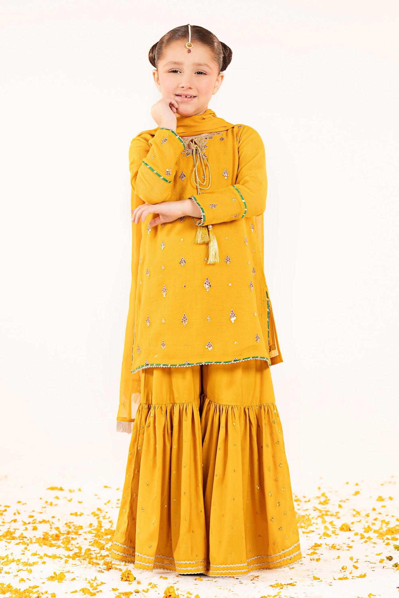 3 Piece Embroidered Cotton Net Suit
