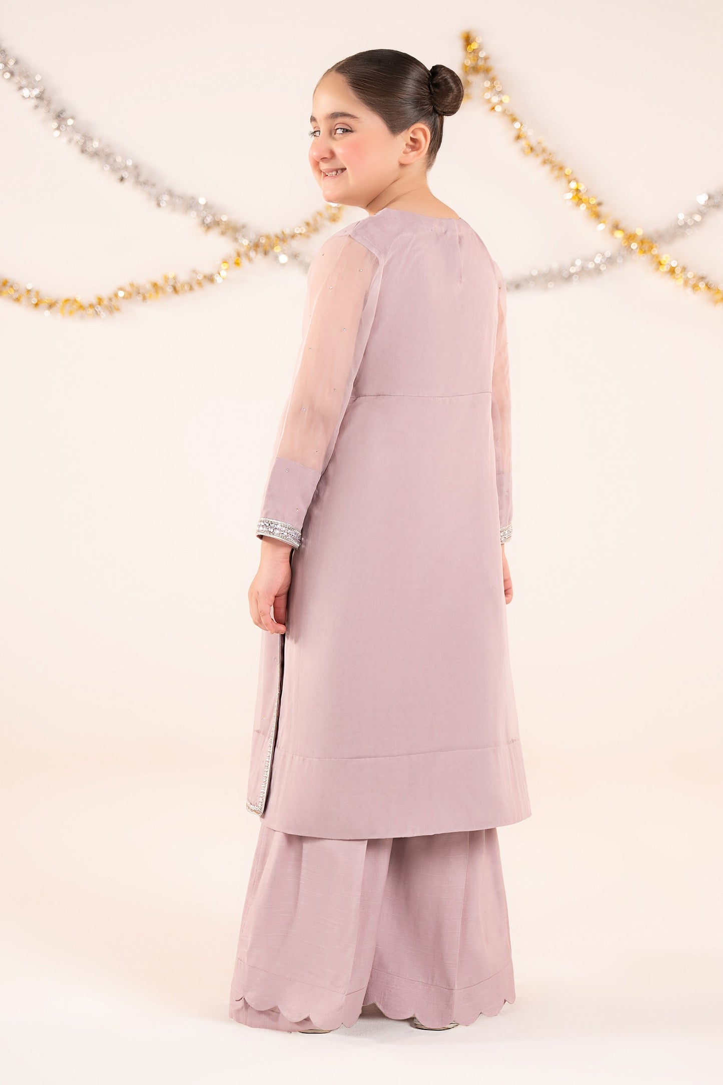 2 Piece Embroidered Organza Suit