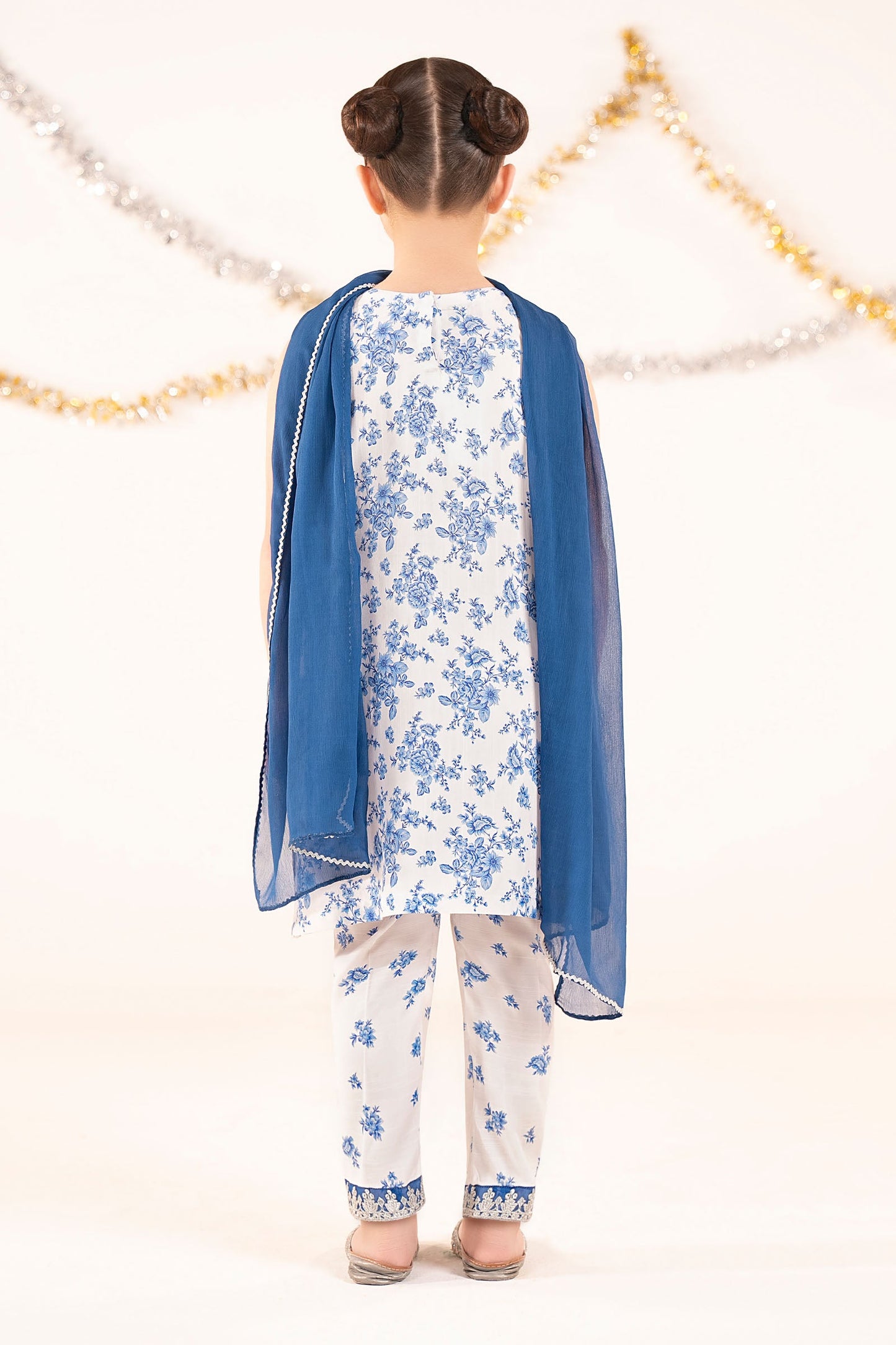 3 Piece Embroidered Raw Silk Suit