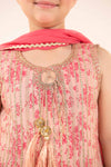 3 Piece Embroidered Raw Silk Suit