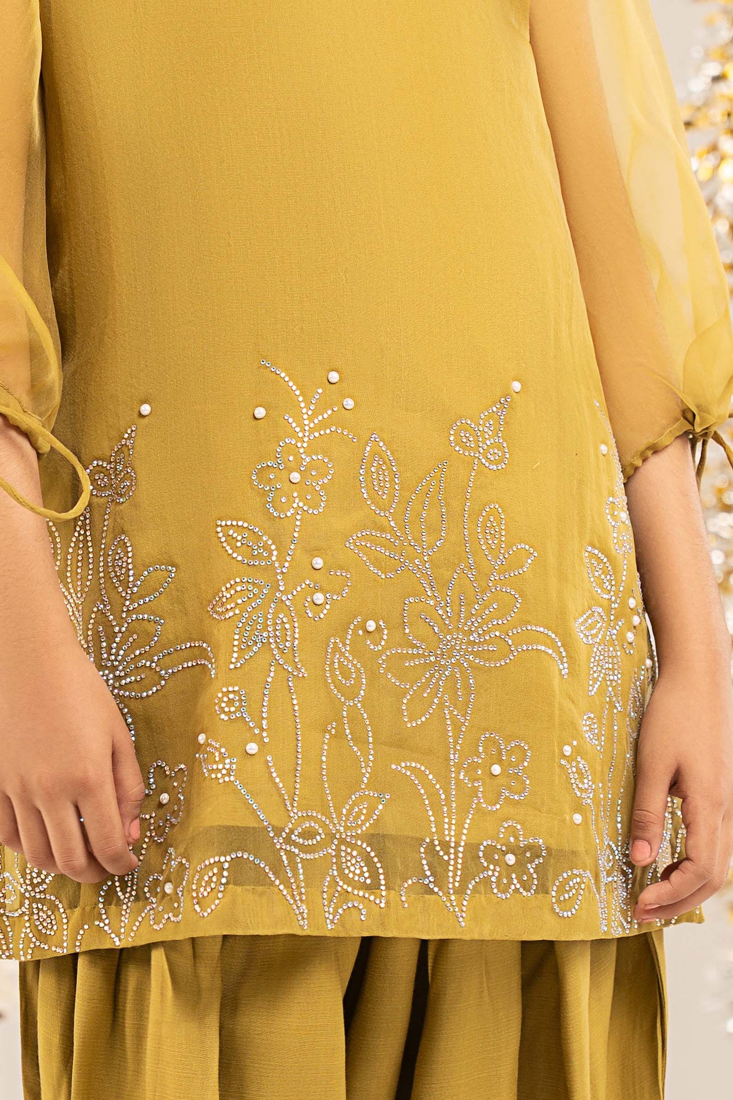 2 Piece Embellished Organza Suit