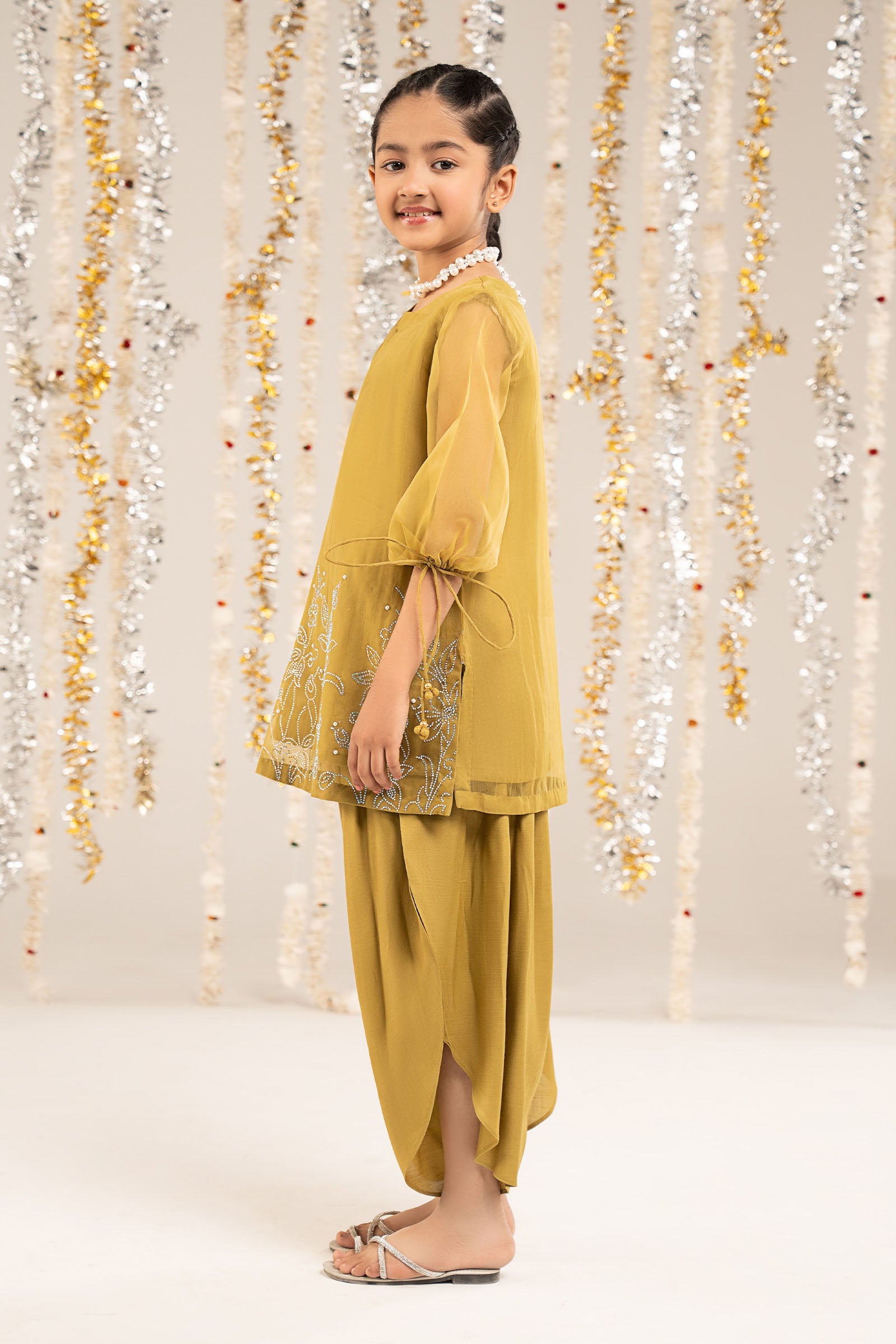 2 Piece Embellished Organza Suit