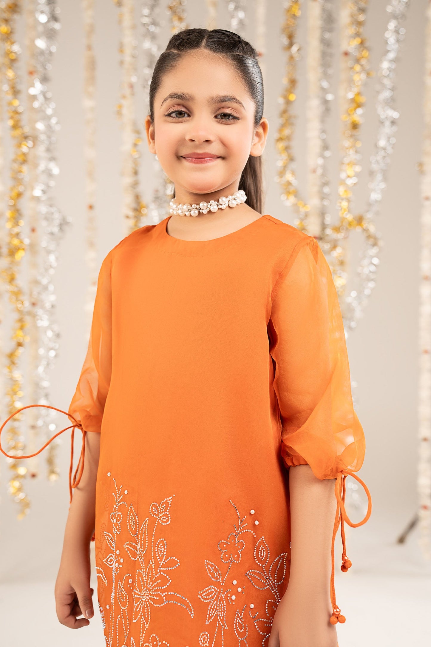 2 Piece Embellished Organza Suit