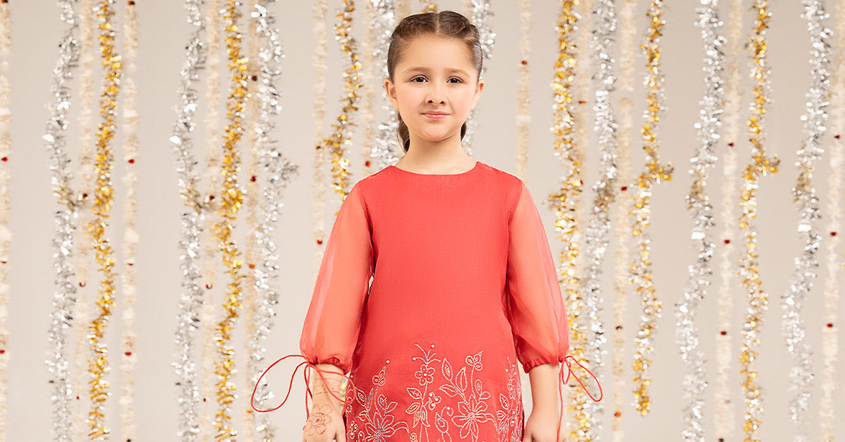 2 Piece Embellished Organza Suit