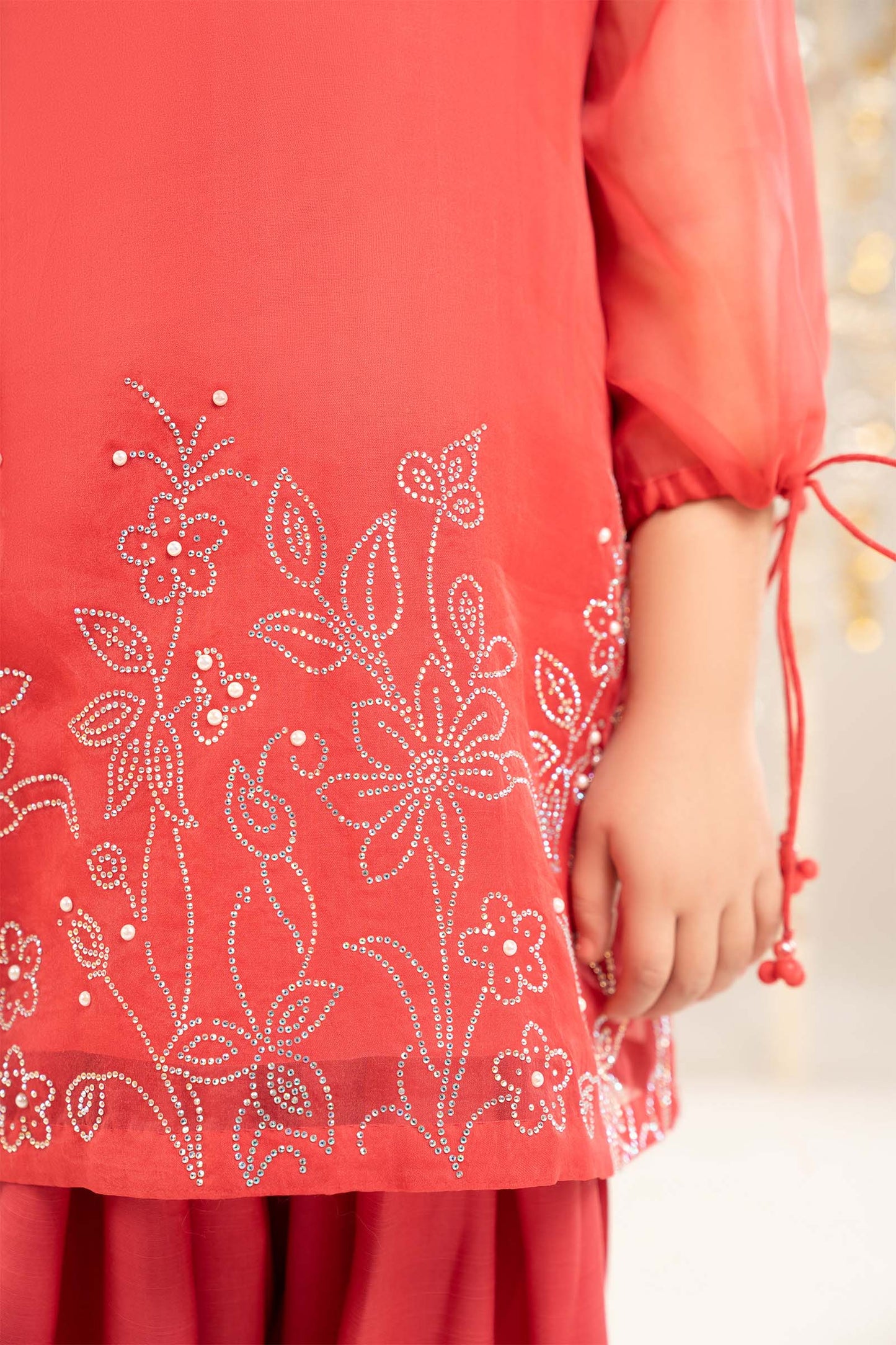 2 Piece Embellished Organza Suit