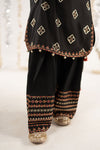 3 Piece Embroidered Raw Silk Suit