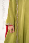 3 Piece Embroidered Raw Silk Suit