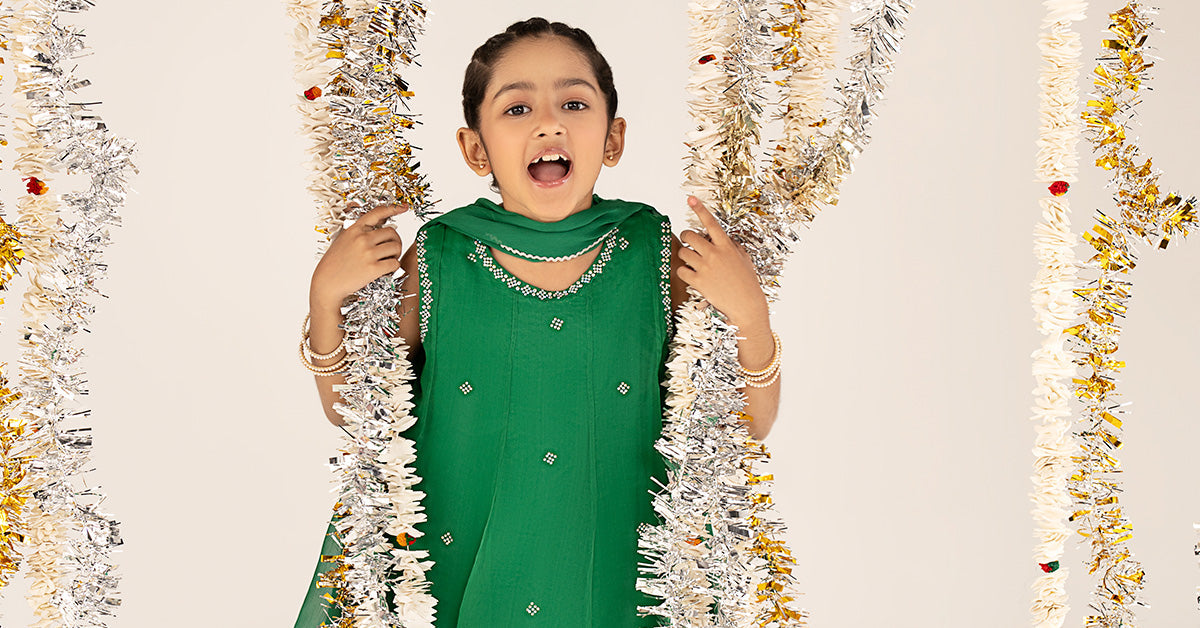 3 Piece Embellished Organza Suit