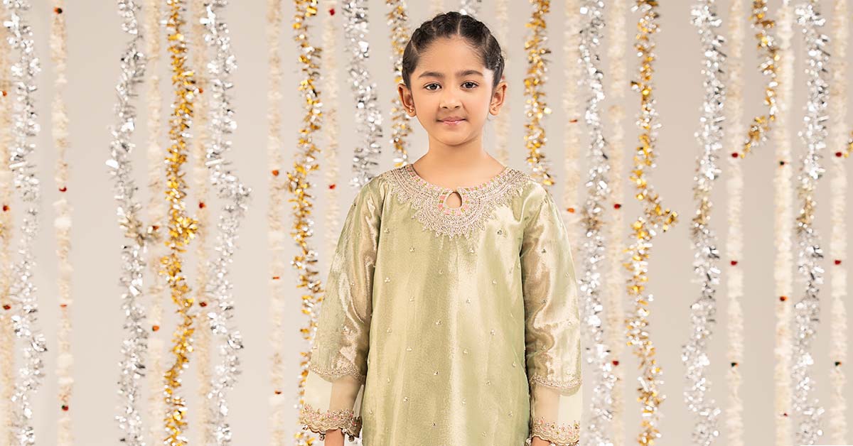 3 Piece Embroidered Tissue Suit