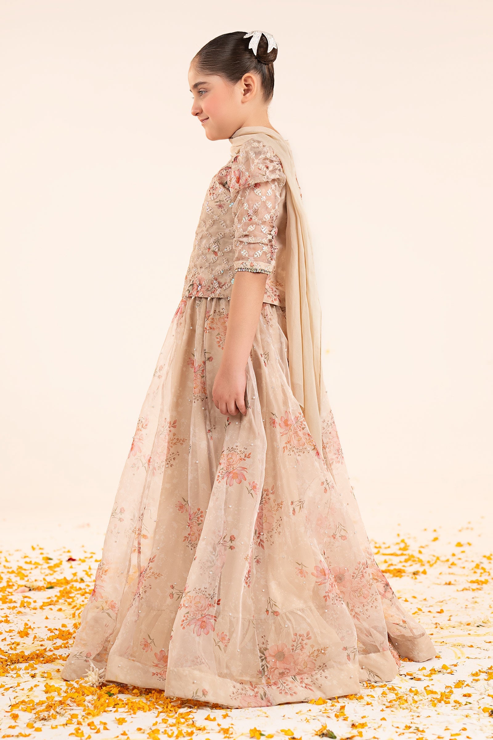 3 Piece Embroidered Organza Suit