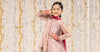 3 Piece Embroidered Zari Net Suit