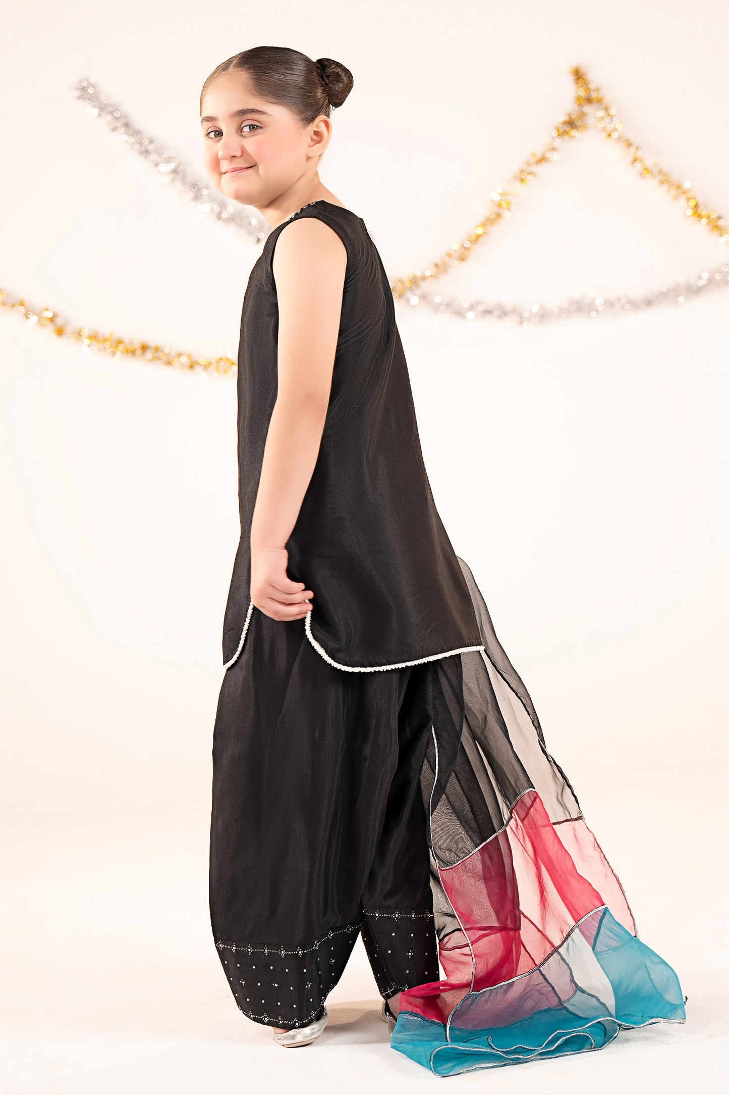 3 Piece Embellished Raw Silk Suit