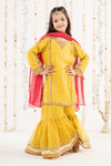 3 Piece Embroidered Raw Silk Suit