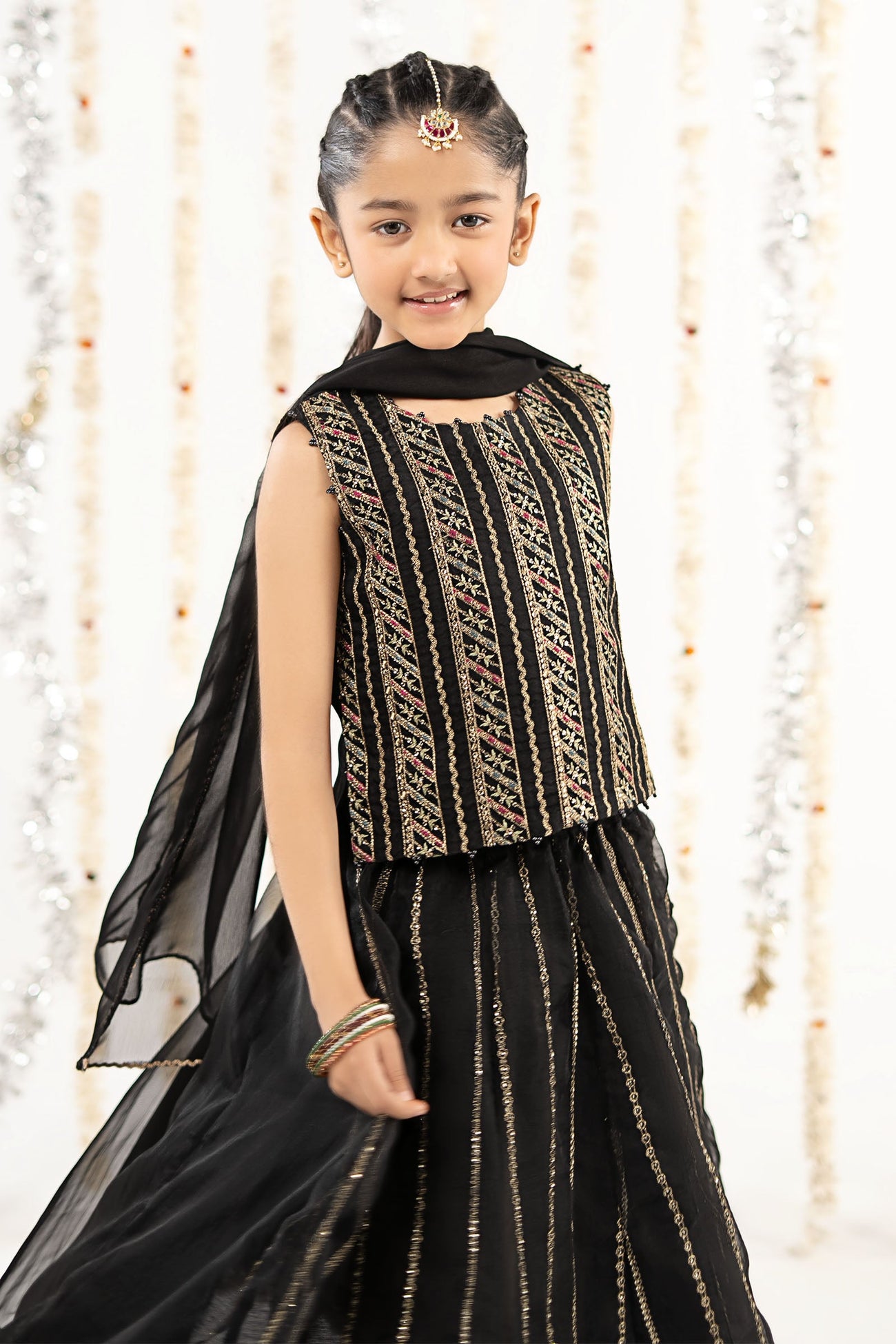 3 Piece Embroidered Organza Suit