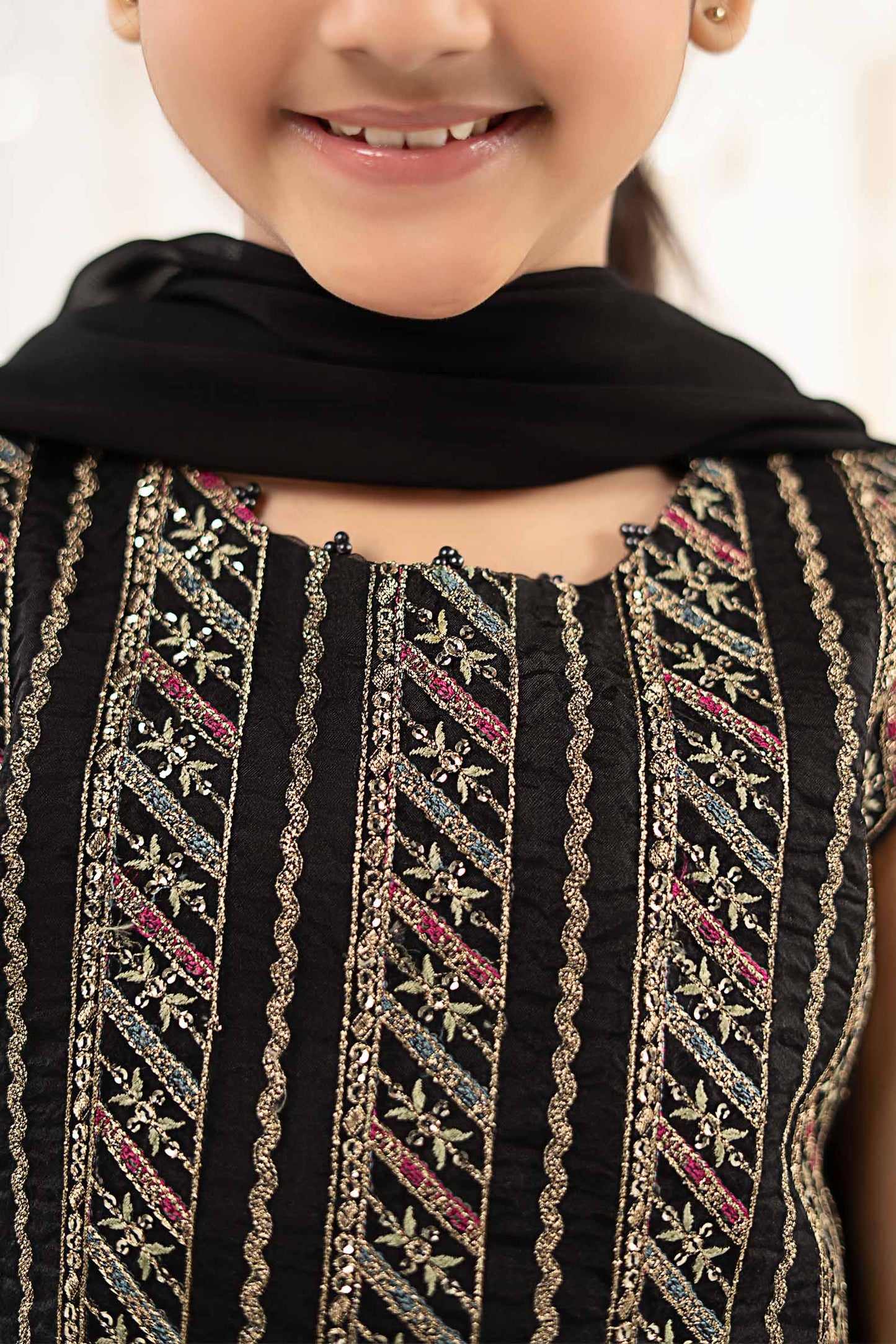 3 Piece Embroidered Organza Suit