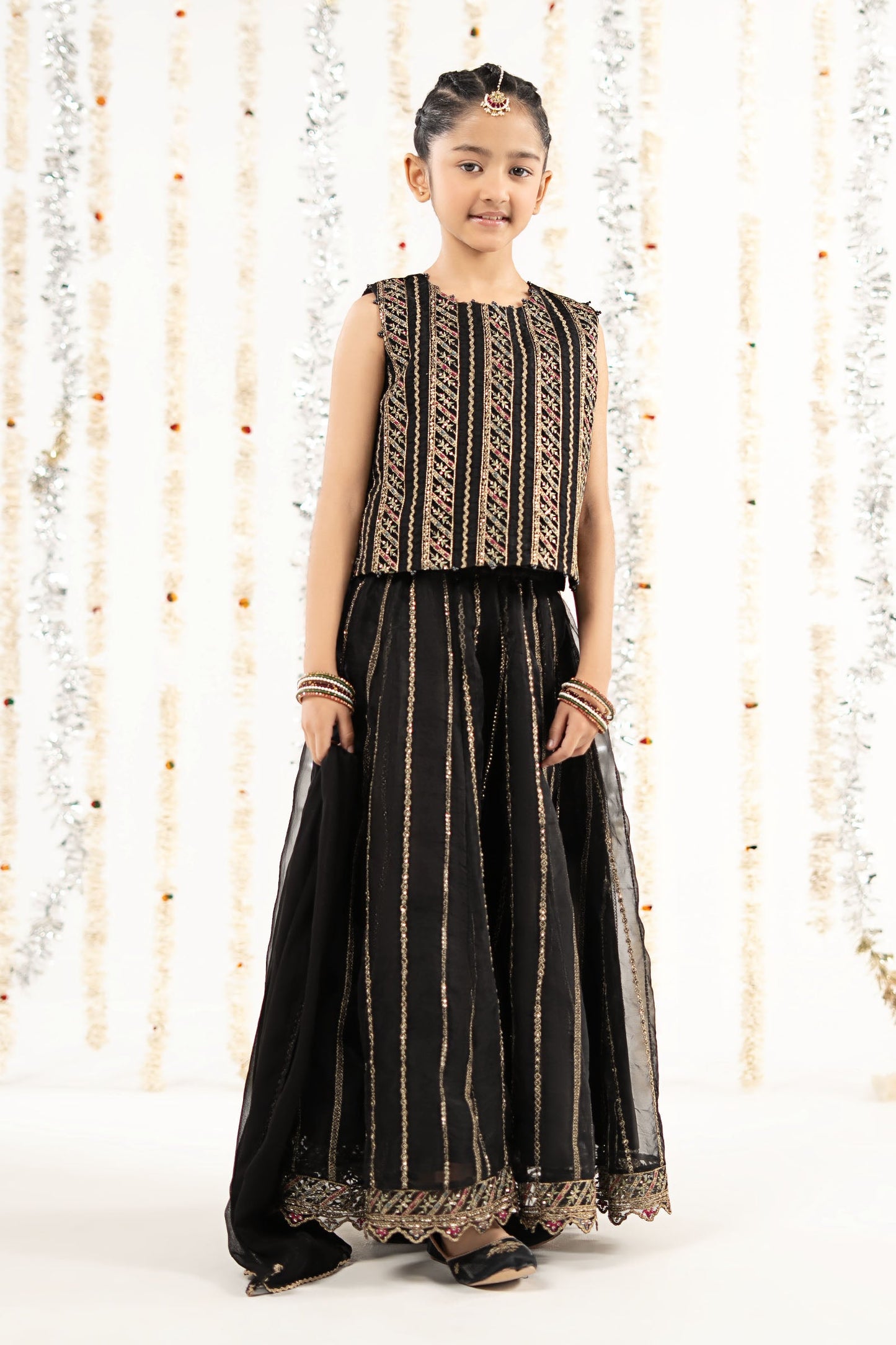 3 Piece Embroidered Organza Suit