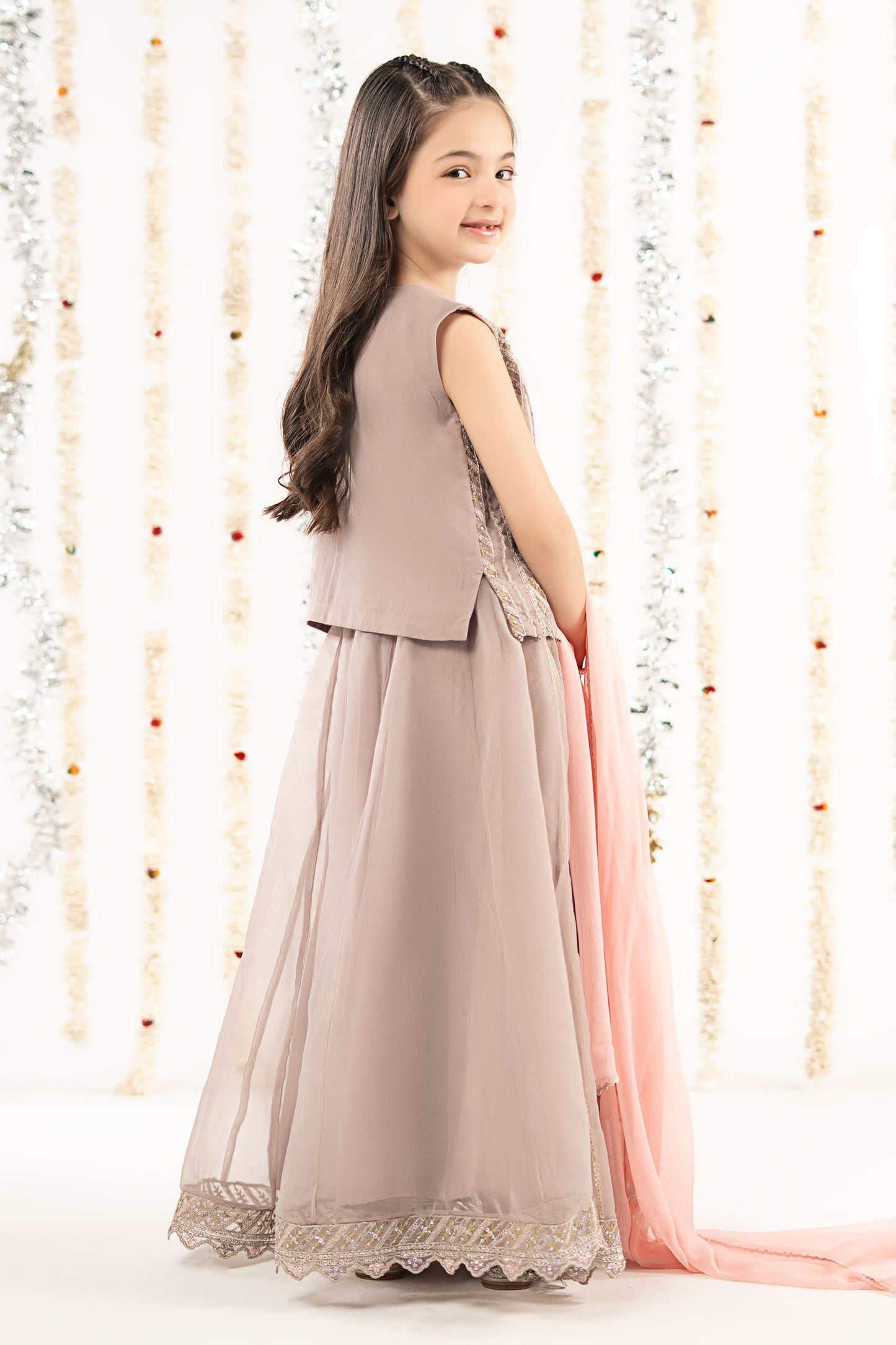 3 Piece Embroidered Organza Suit