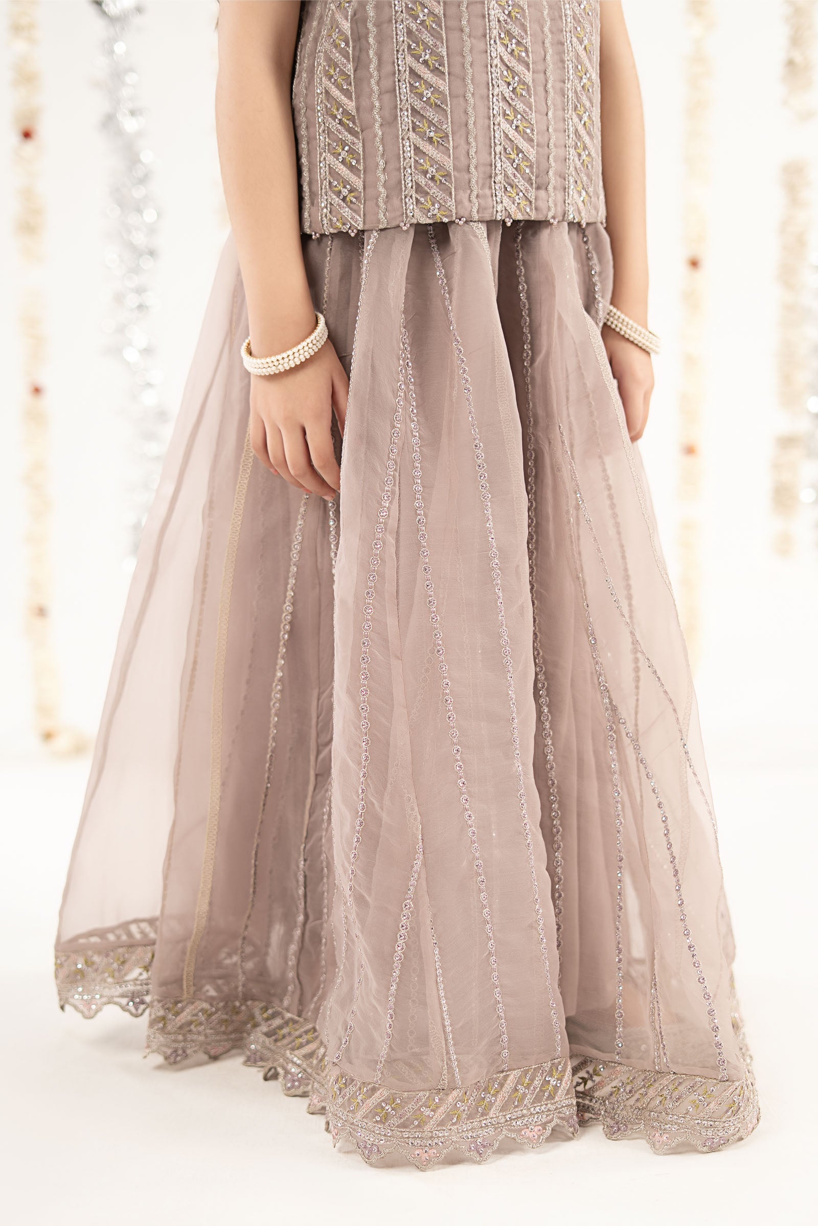 3 Piece Embroidered Organza Suit