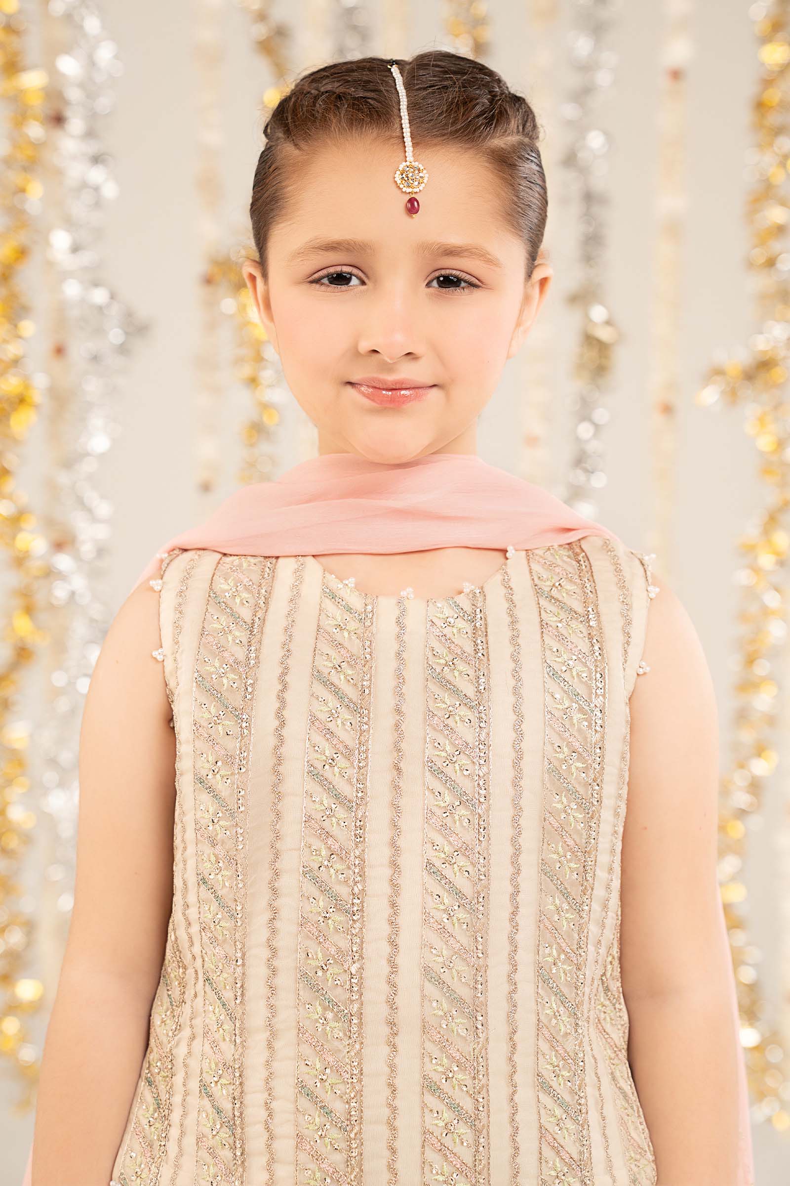 3 Piece Embroidered Organza Suit