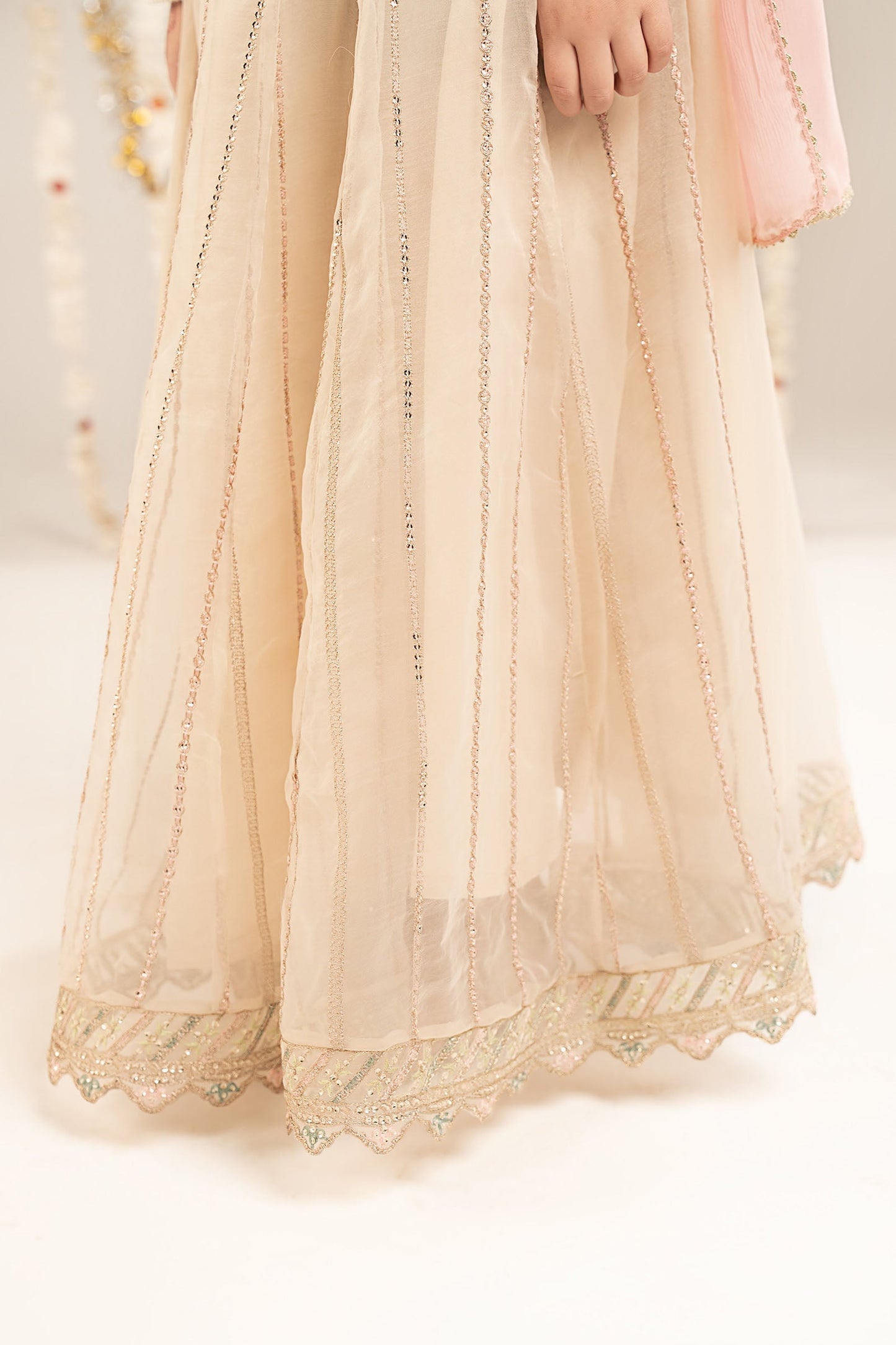 3 Piece Embroidered Organza Suit