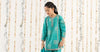 3 Piece Embroidered Raw Silk Suit