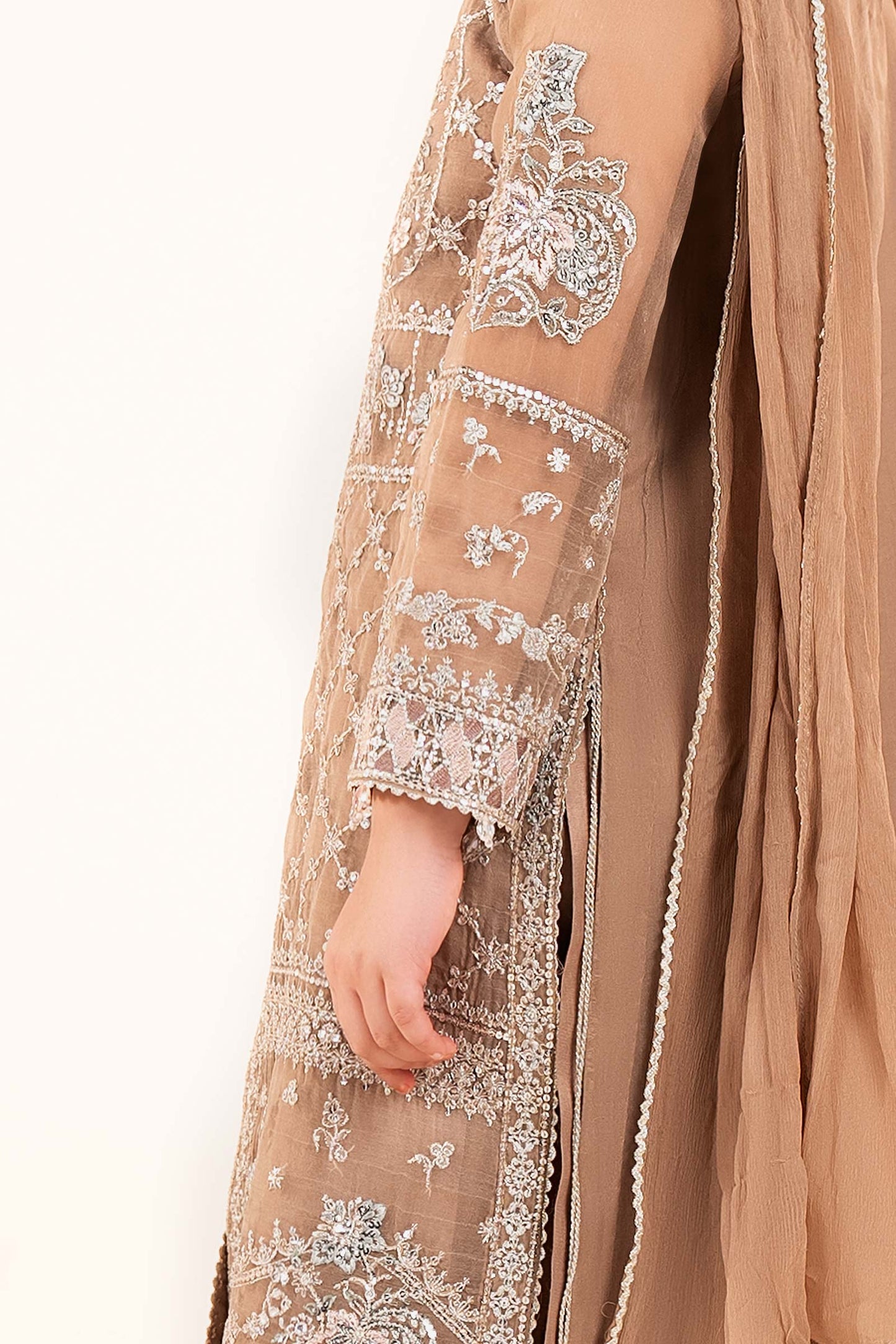 3 Piece Embroidered Organza Suit
