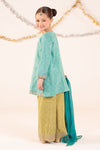 3 Piece Embroidered Raw Silk Suit