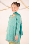 3 Piece Embroidered Raw Silk Suit