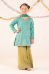 3 Piece Embroidered Raw Silk Suit