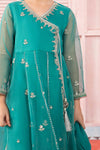 3 Piece Embroidered Organza Suit