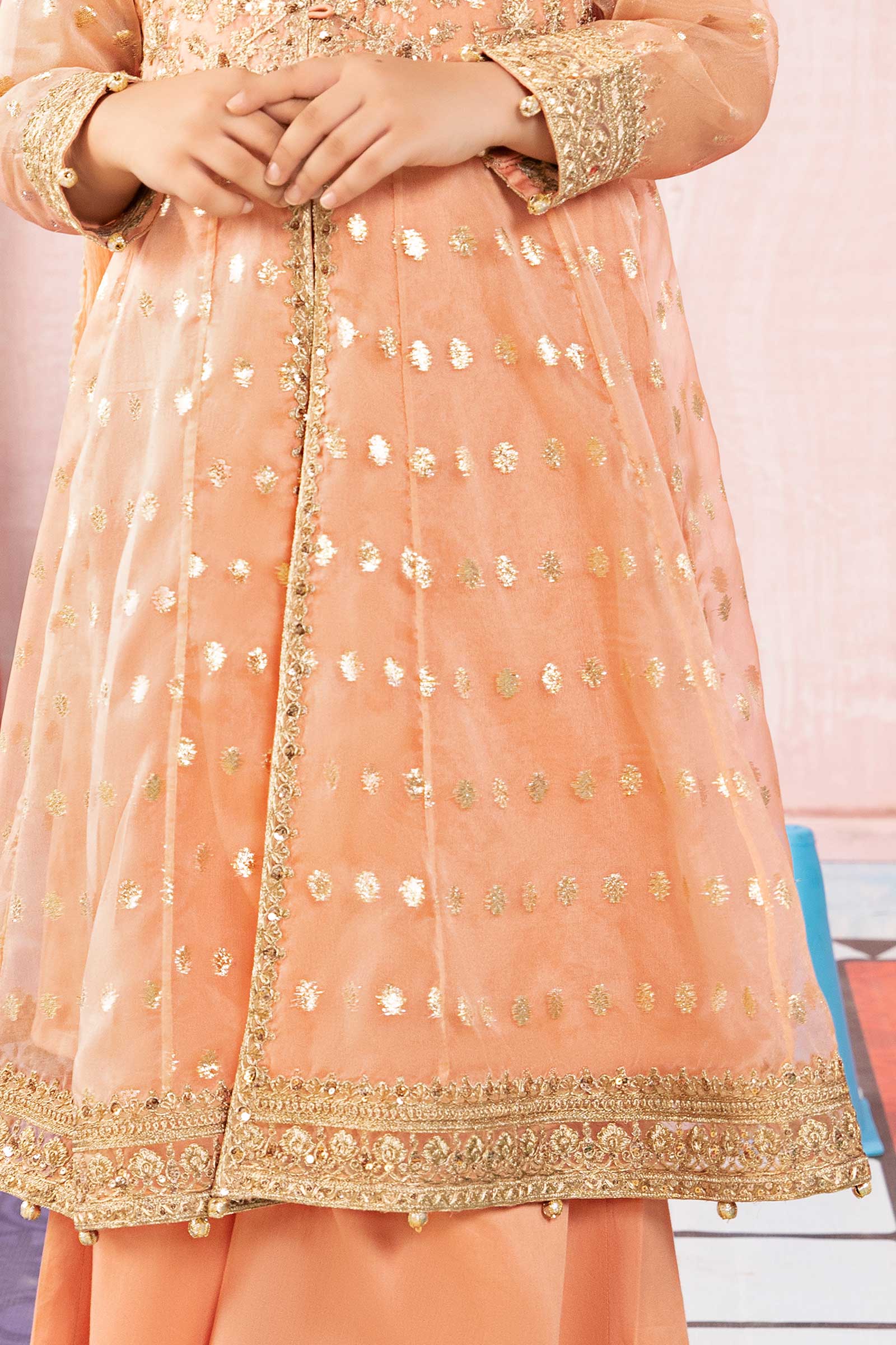 3 Piece Embroidered Organza Suit