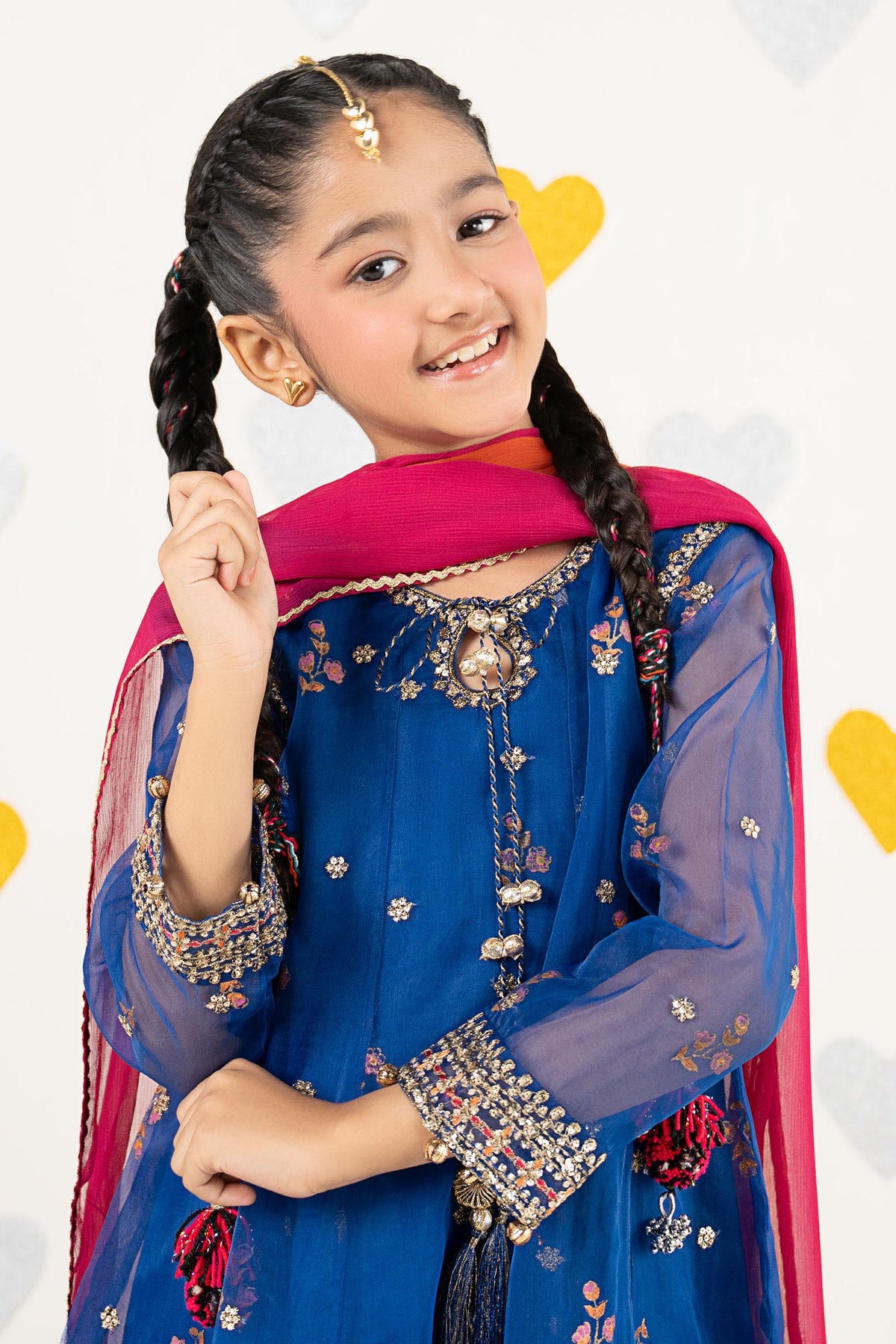 3 Piece Embroidered Organza Suit