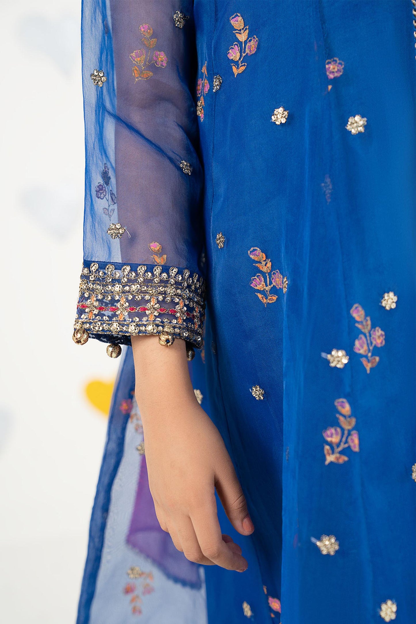 3 Piece Embroidered Organza Suit