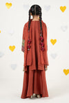 3 Piece Embroidered Raw Silk Suit
