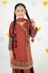 3 Piece Embroidered Raw Silk Suit