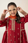 3 Piece Embroidered PK Raw Silk Suit