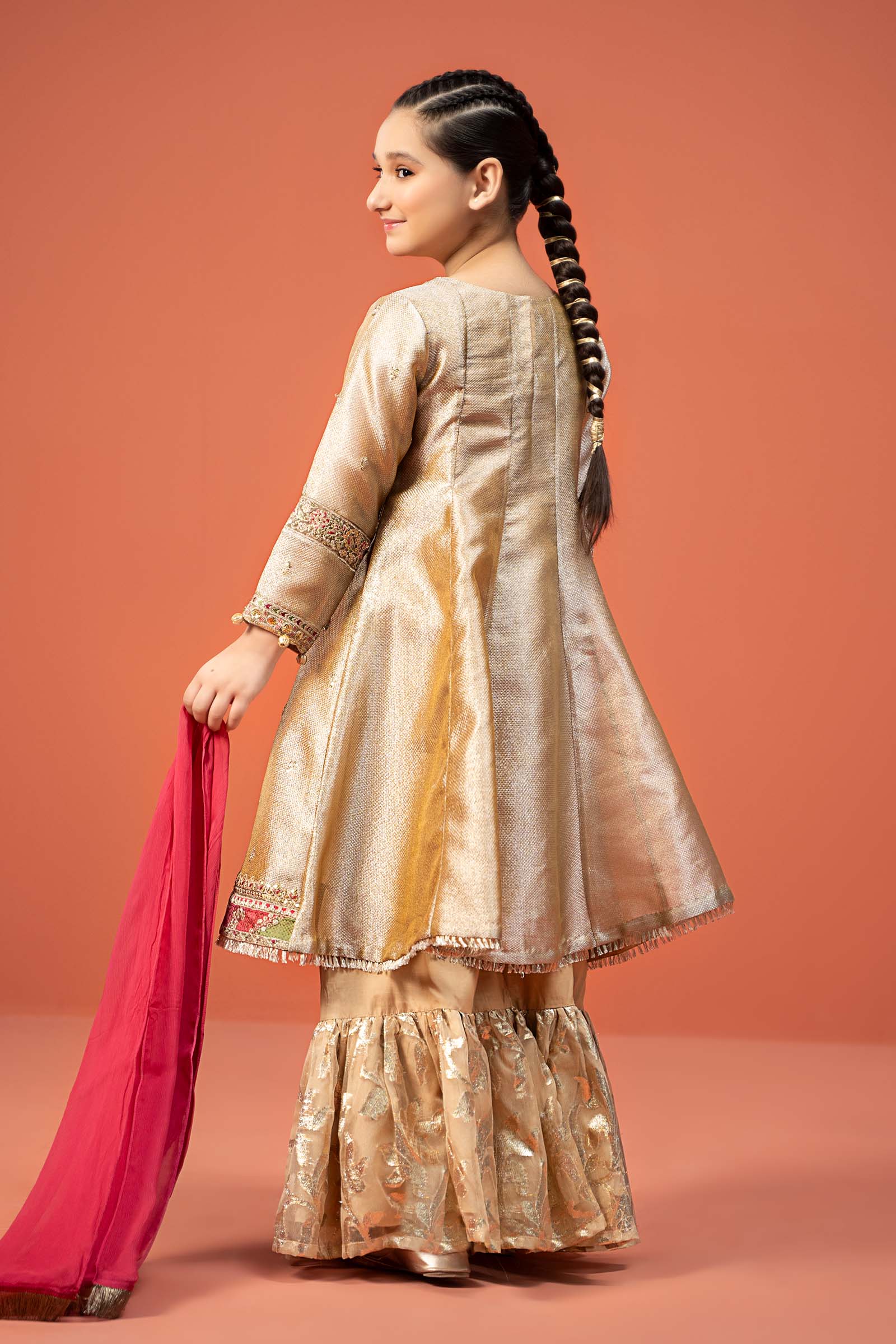 3 Piece Embroidered Zari jacquard Suit