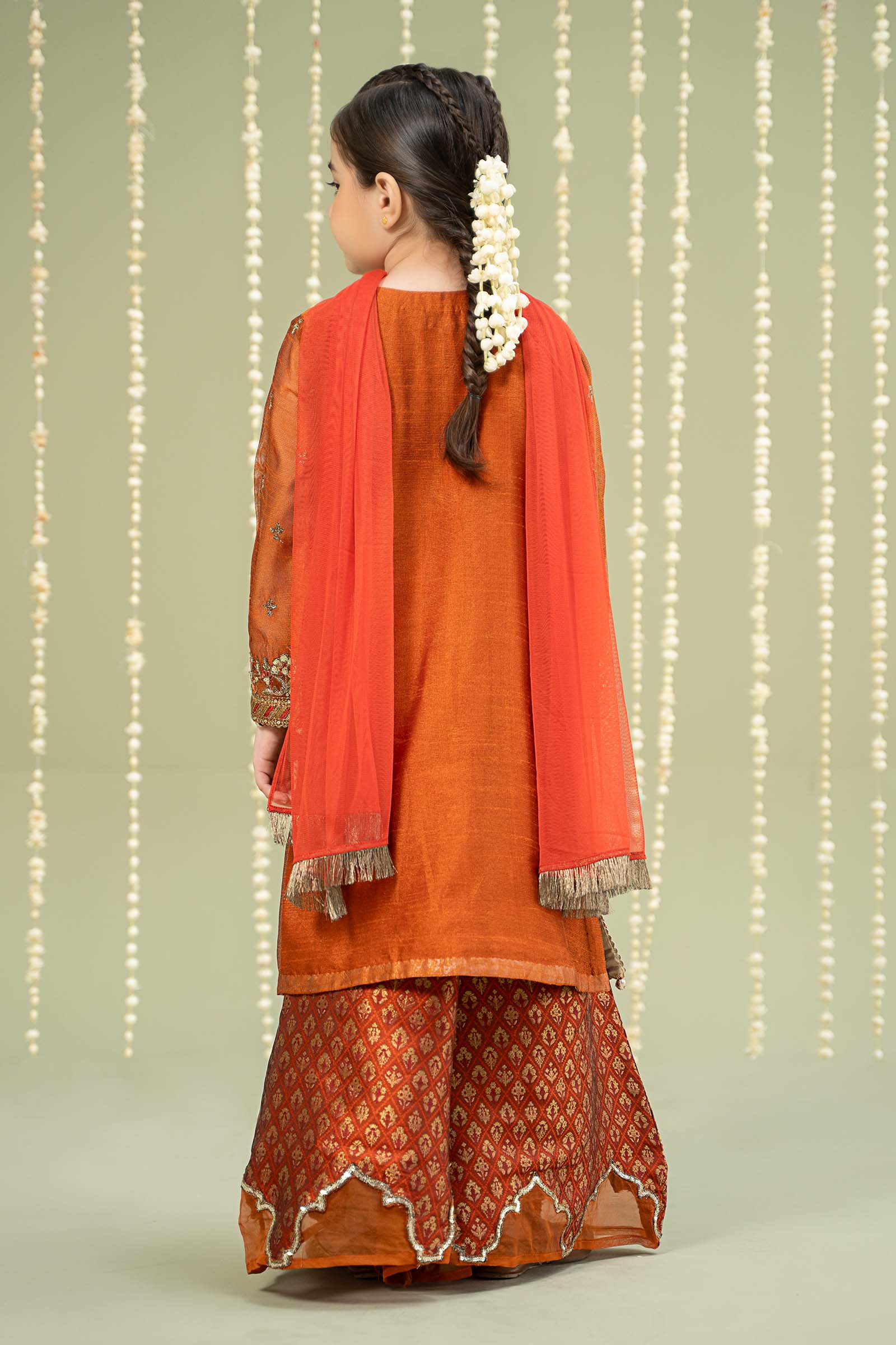 3 Piece Embroidered Paper Cotton Suit