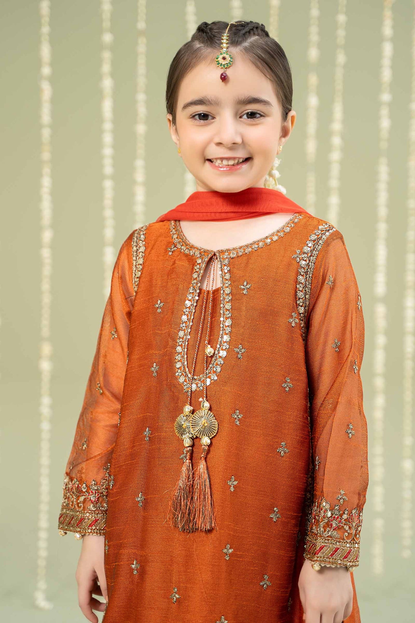 3 Piece Embroidered Paper Cotton Suit