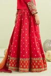 3 Piece Embroidered Raw Silk Suit