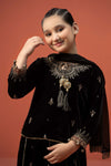 3 Piece Embroidered Velvet Suit
