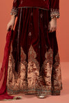 3 Piece Embroidered Velvet Suit