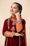 3 Piece Embroidered Velvet Suit