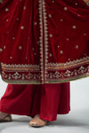 3 Piece Embroidered Velvet Suit