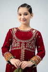 3 Piece Embroidered Velvet Suit