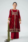 3 Piece Embroidered Velvet Suit