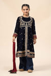 3 Piece Embroidered Velvet Suit