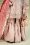 3 Piece Embroidered Zari Net Suit