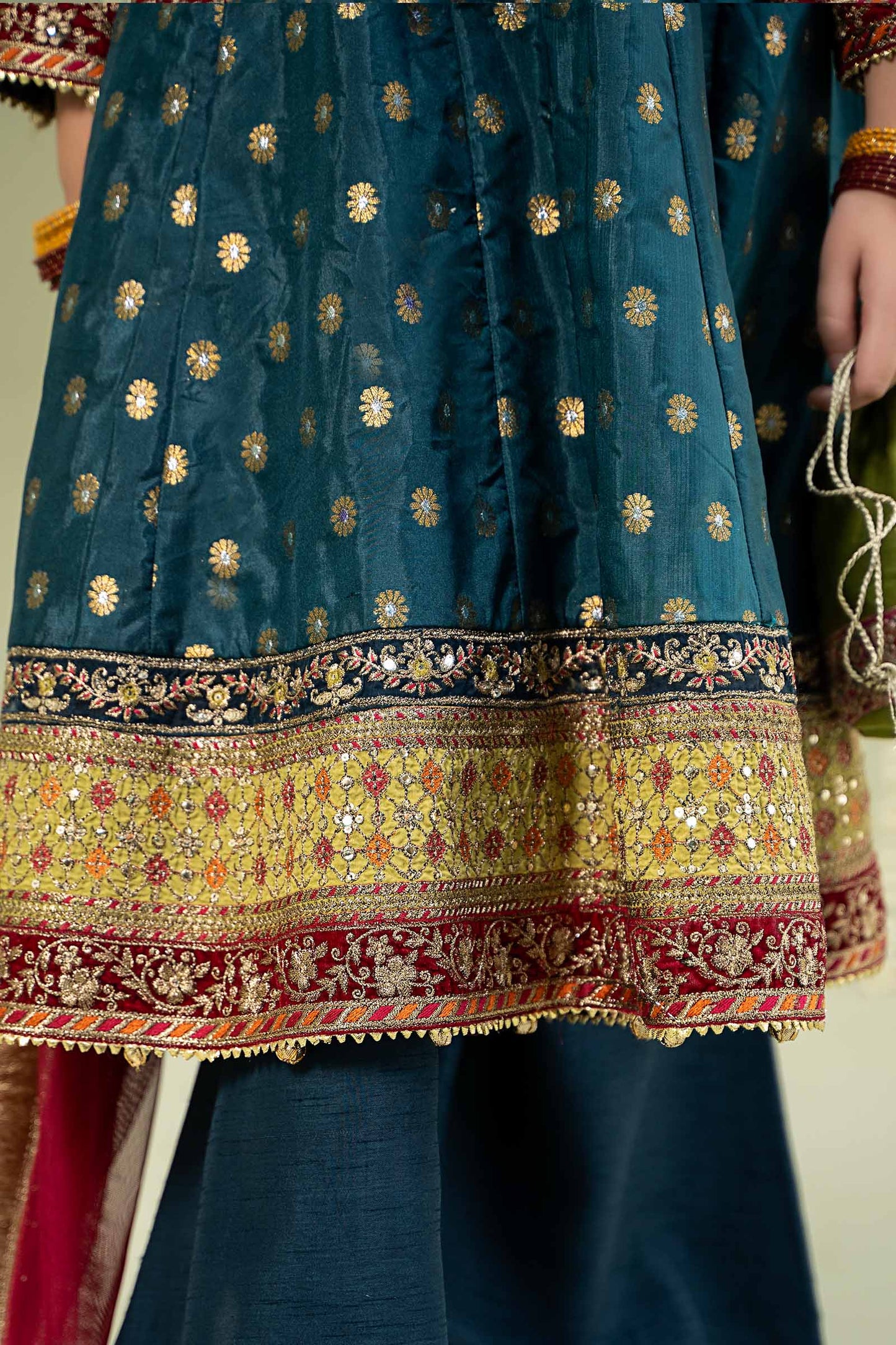 3 Piece Embroidered Jamawar Suit