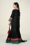 3 Piece Embroidered Raw Silk Suit
